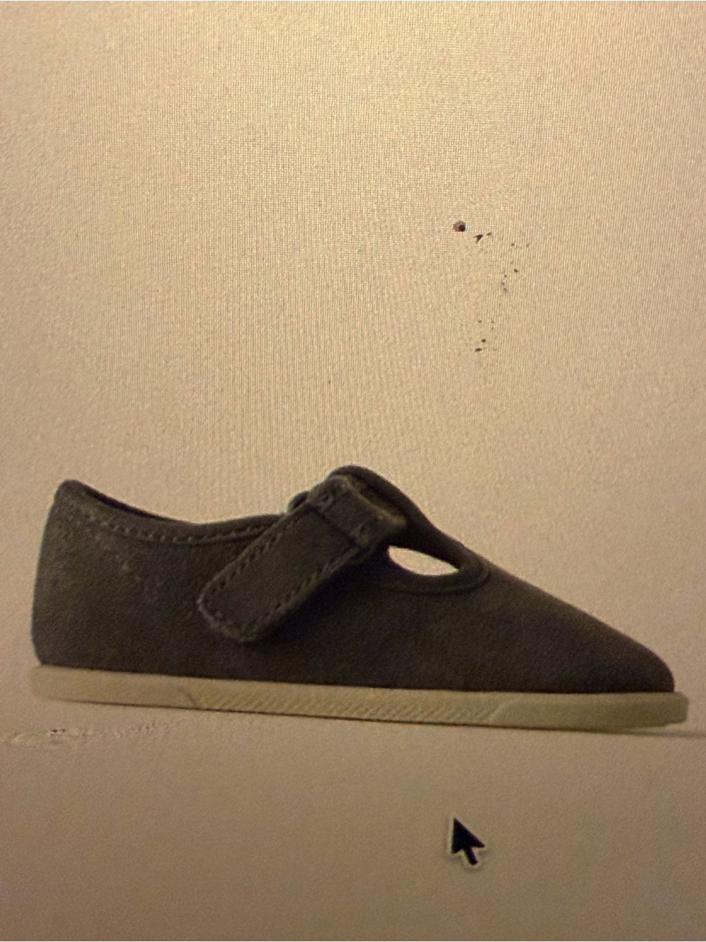 Zara Kids Gray Mary Jane Suede Shoe